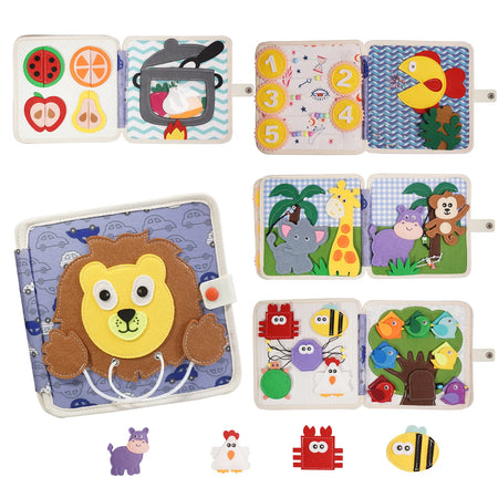 Christmas Lion Busy Board &ndash; Interactive Story Sensory Toy