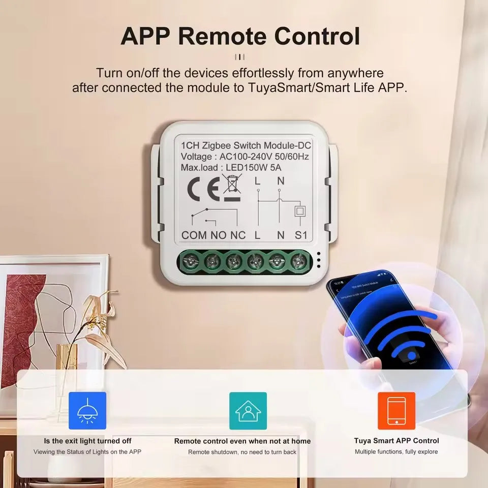 Tuya Wifi Dry Switch Zigbee Module &ndash; Works With Alexa
