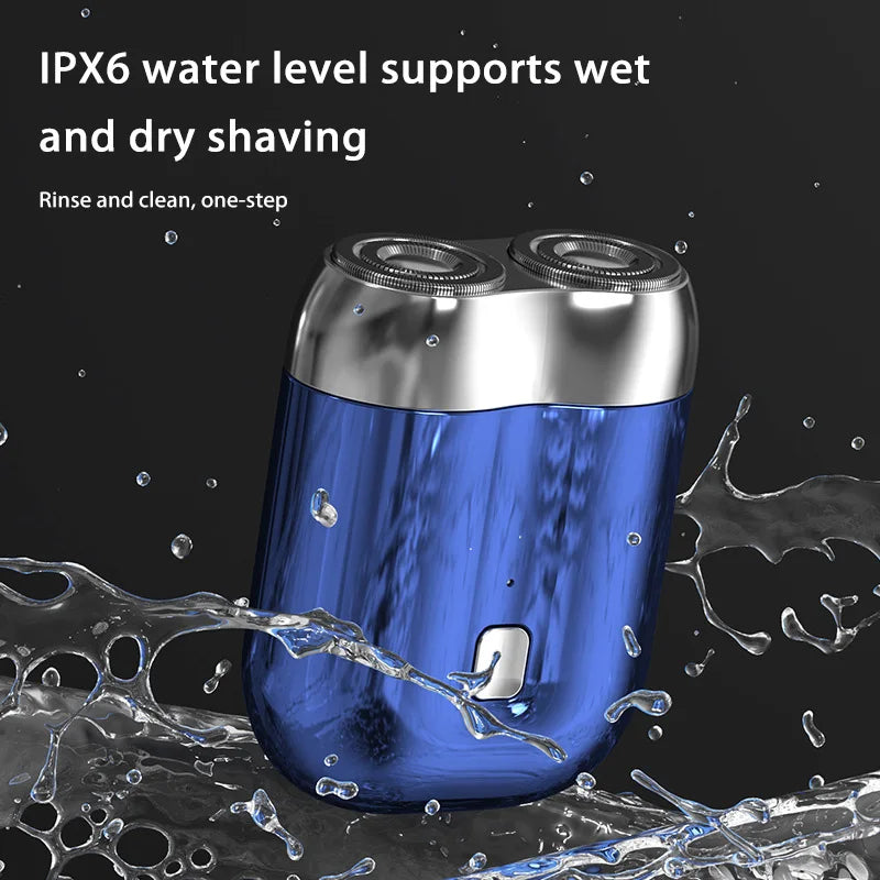 Portable Double-Headed Magnetic Electric Shaver with Type-C Charging