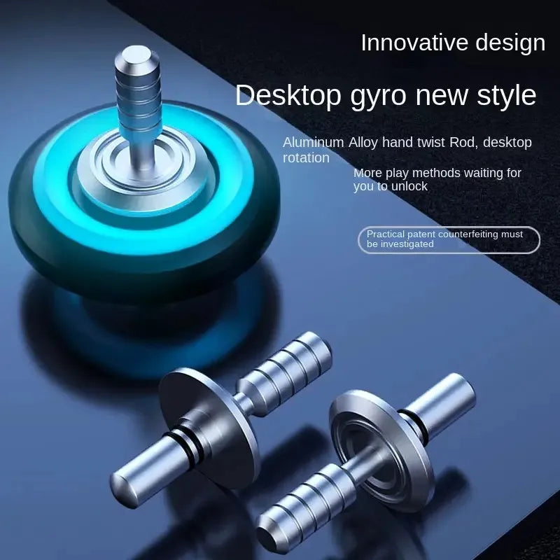 YIJOO Mini Smart Fidget Spinner - All-Metal, Luminous Gyro Set for Stress Relief