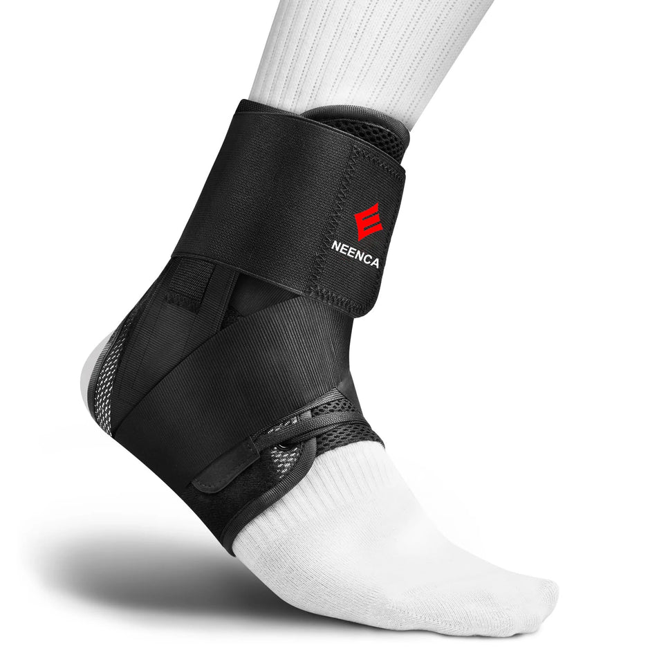Ankle Brace Support for Sprained Ankle Wrap, Plantar Fasciitis Relief and Achilles Tendonitis Wrap, Foot Brace Ankle Stabilizer Black / M
