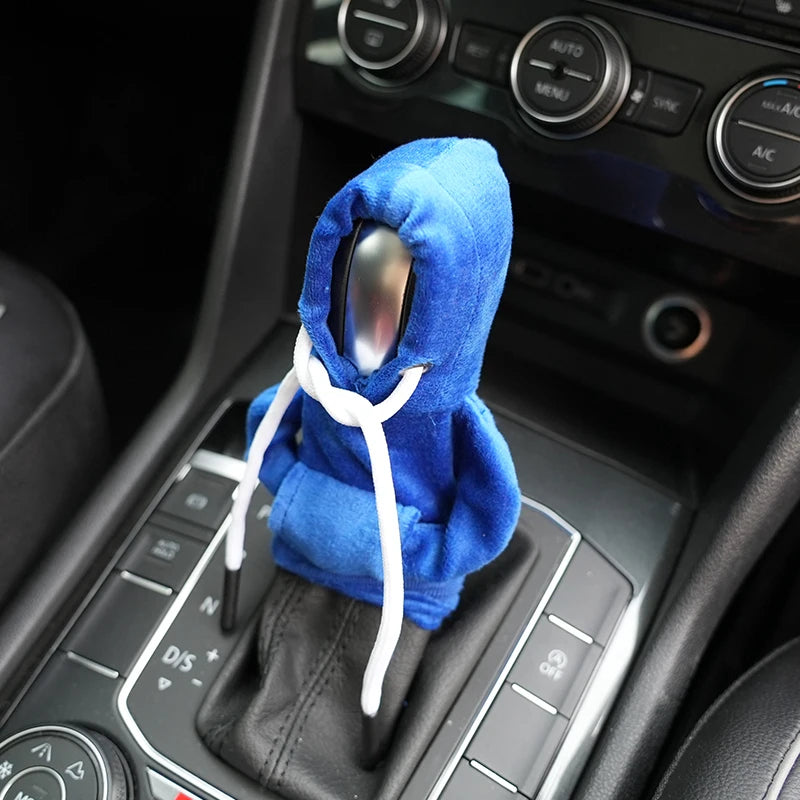 Gear Shift Cover Hoodie for Car Interior, Cotton Polyester, Handmade