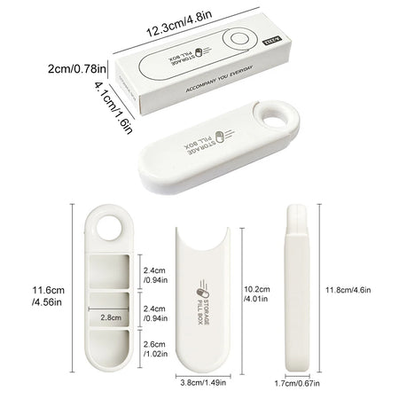 Portable Divided Pill Case &ndash; Waterproof Seal for Medication Safety