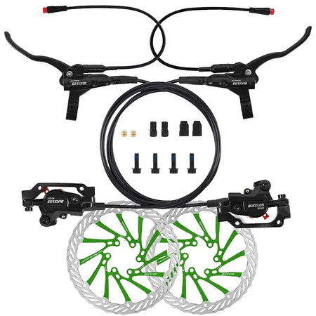 BUCKLOS Hydraulic Disc Brake Kit for Electric Bicycles and Scooters G3-160-Rotor Green