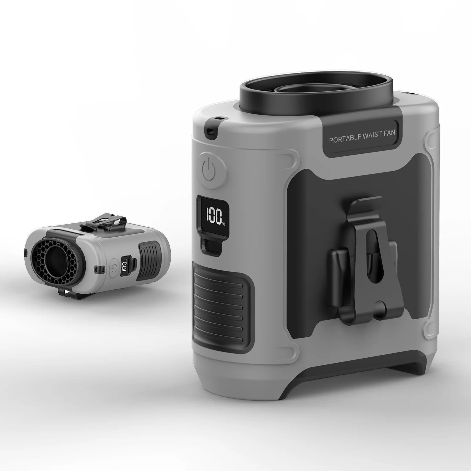 NoEnName Null 20000mAh Outdoor Portable Waist Fan &ndash; Strong Wind with Power Bank and LED Lighting