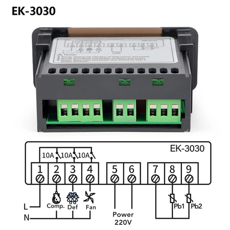 Digital Temperature Controller 220V &ndash; Defrost Thermostat EK-3030