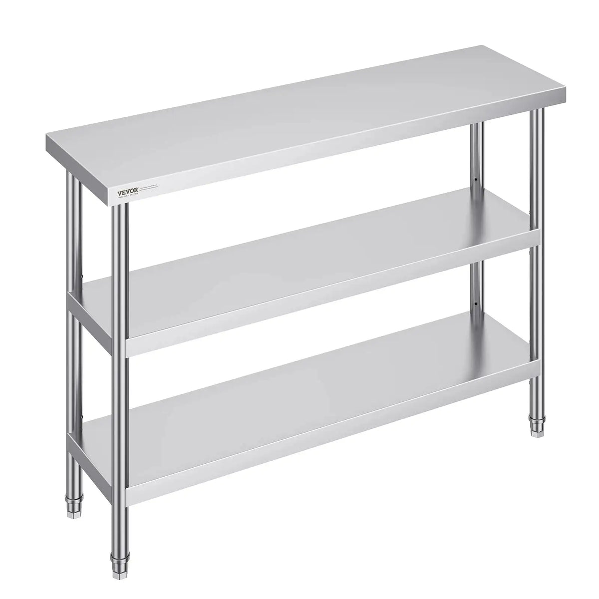 Stainless Steel Prep Table 14x48 With Adjustable Undershelf