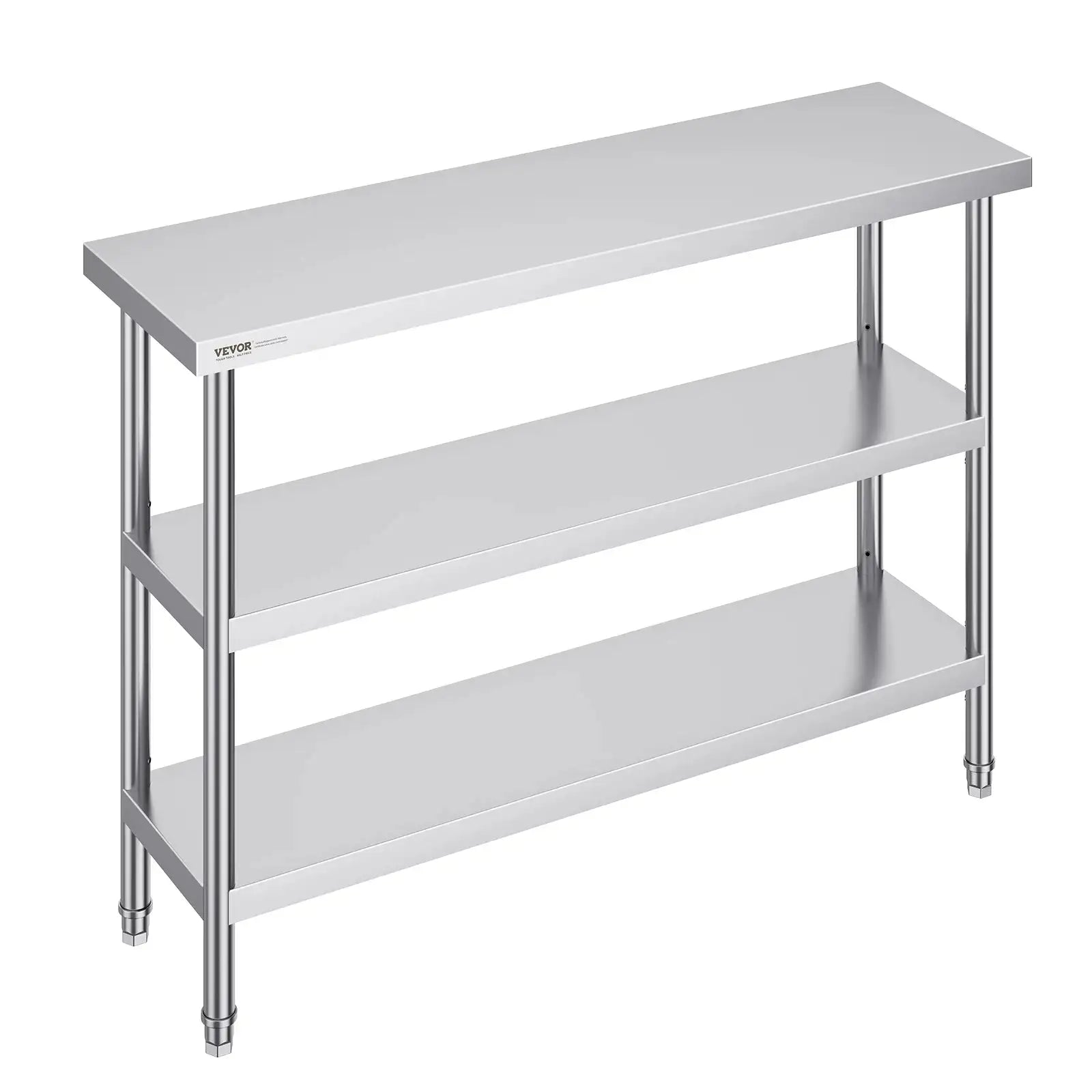 Stainless Steel Prep Table 14x48 With Adjustable Undershelf