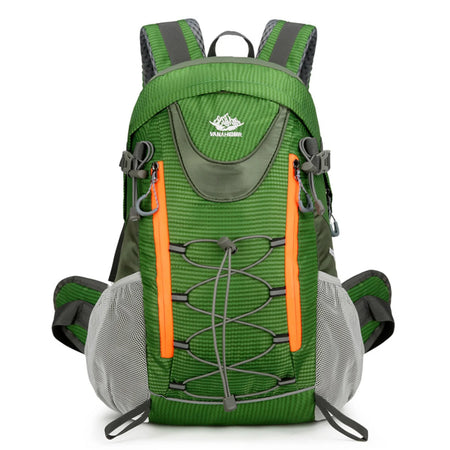 Hiking Travel Backpack 40L &ndash; Water-Repellent Nylon Exterior Green Color