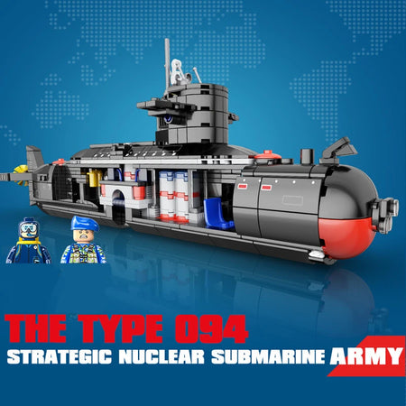 Military Type 094 Strategic Submarine Building Blocks - Educational Toy