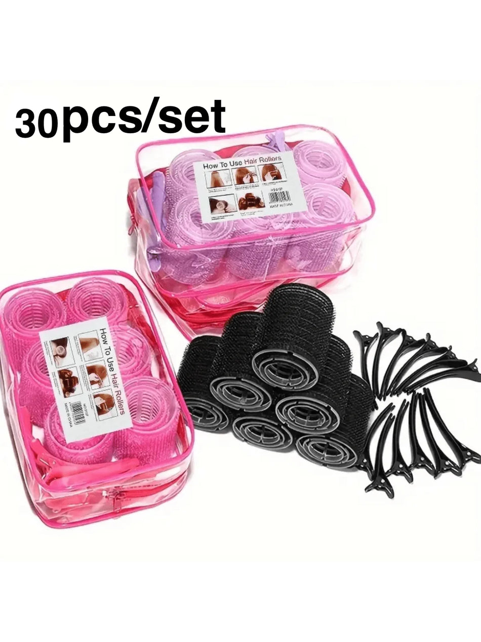 Varmefri hårkrøller 30 stk. sæt selvklæbende til kvinder DIY