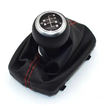 Gear Shift Knob with Leather Cover for Audi A4 B6 B7 5 6 Speed Manual by InterCyprus Trading Ltd
