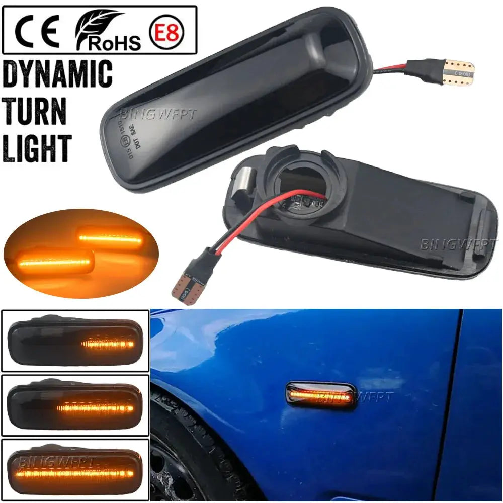 2PCS LED Side Marker Lights Arrow Turn Signal Blinker Lamps For Honda Civic CRV Ballade Domani Prelude Partner Orthia by InterCyprus Trading Ltd
