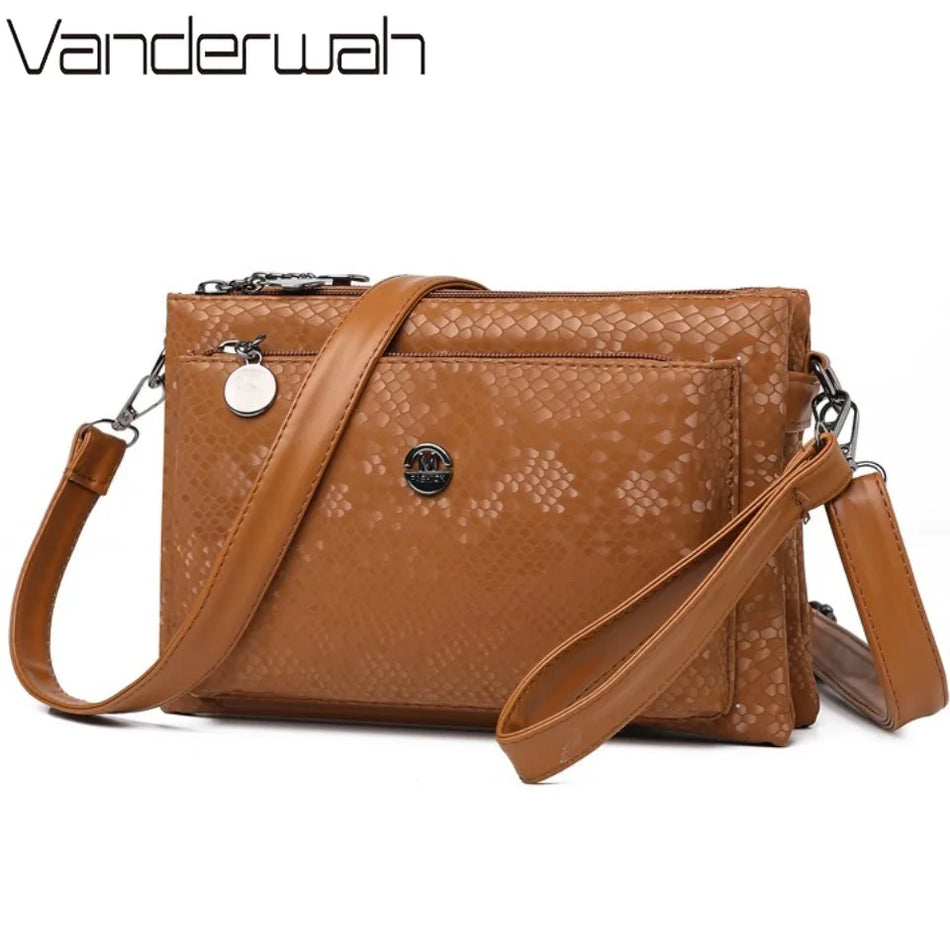 Leather Women Shoulder Crossbody Bag, Luxury Designer Handbag, High Quality Clutch Sac