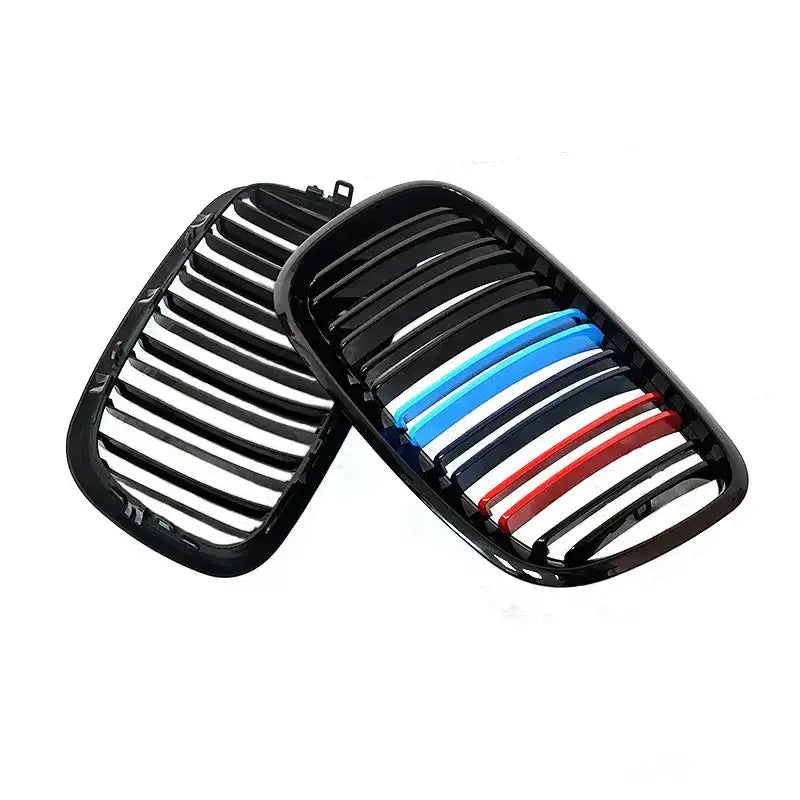 Glossy Front Kidney Grille 2 Line Double Slat For BMW X5 X6