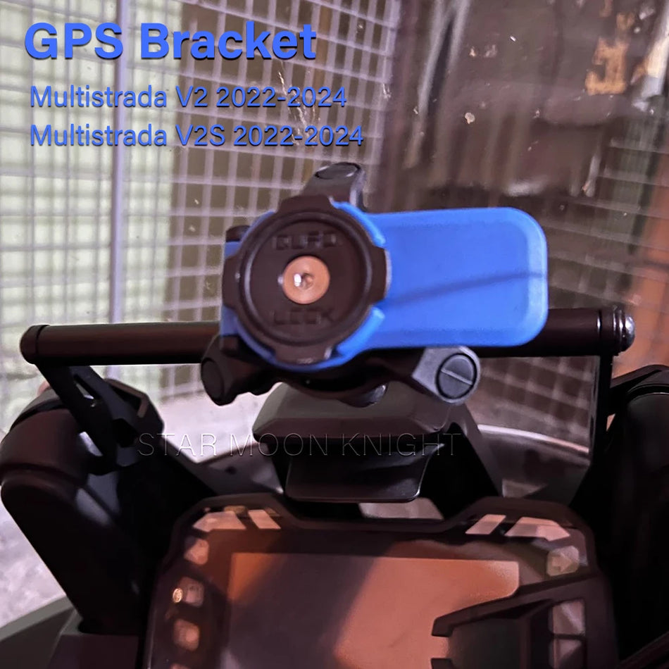 Ducati Multistrada GPS navigācijas kronšteins, 6061 alumīnija augšējā apvalka stiprinājums V2 un V2S 2022-2024