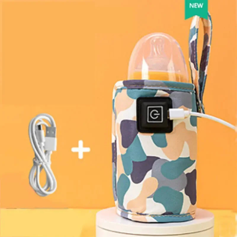 USB Milk Water Warmer Bag &ndash; Safe Insulated Design for Outdoor Travel White
