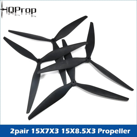 2 Pair HQProp 15X7X3 1573 15X8.5X3 1585 15 inch 3-bladed High-efficiency Propeller CW CCW For RC FPV X-Class Drone MultiRotor by InterCyprus Trading Ltd