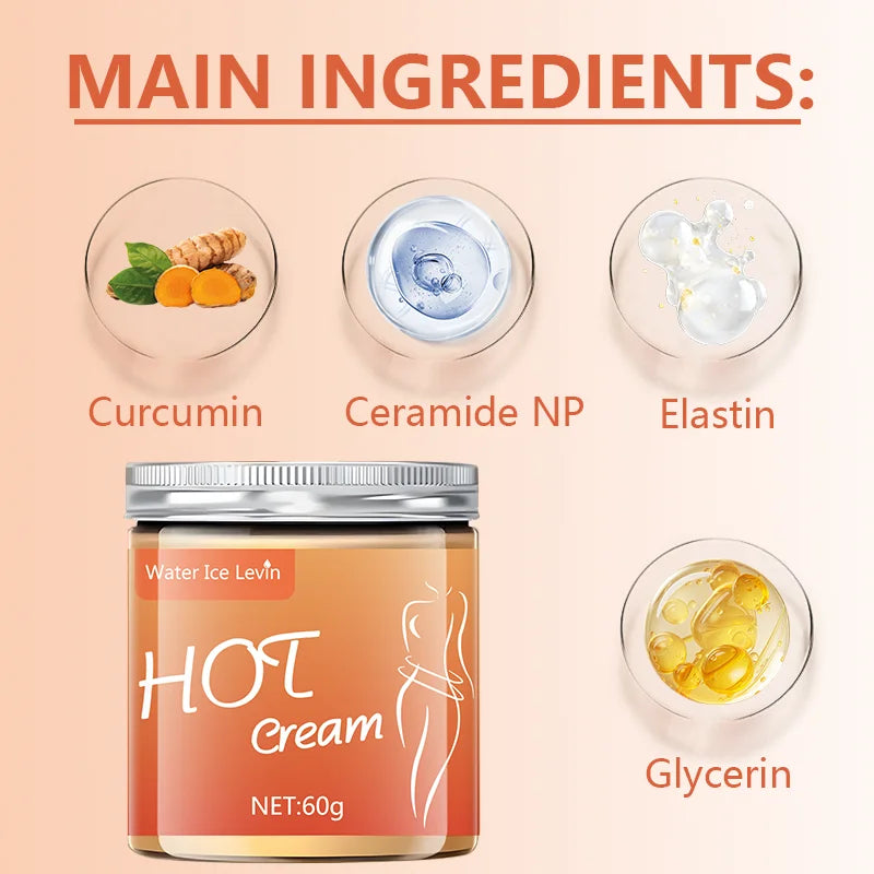 Water Ice Levin Massage Cream &ndash; Hot Compress for Tightening Abdominal Muscles