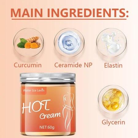 Water Ice Levin Massage Cream &ndash; Hot Compress for Tightening Abdominal Muscles