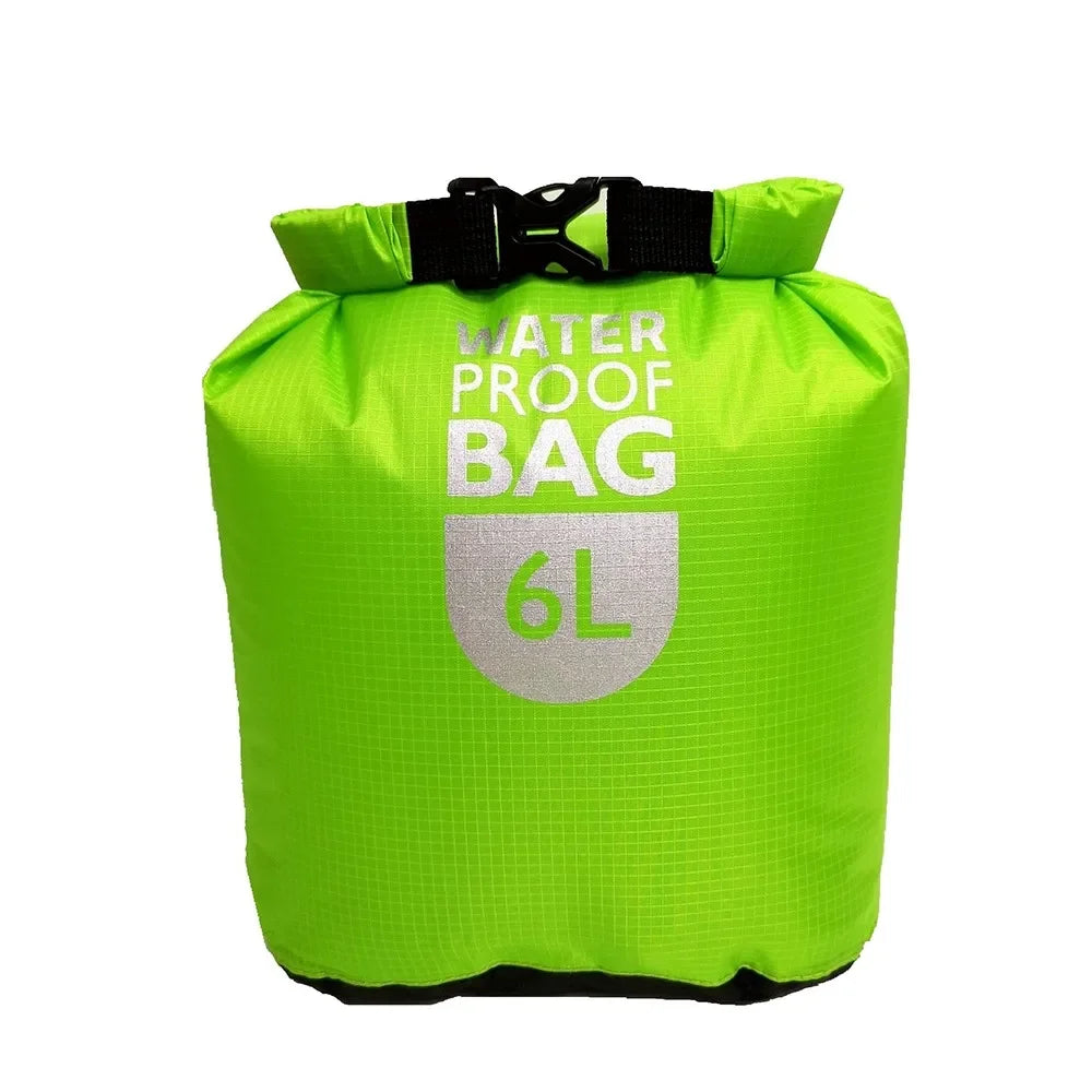 6L 12L Outdoor Dry Fishing Boat Pump Pvc Boat Accessories Waterproof Sack Swimming Rafting Kayaking Floating Watertight Sack Bag Green 6L / CN (Origin)