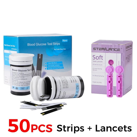AJC Blood Glucose Meter &ndash; Accurate and Easy Testing 50strips lansets