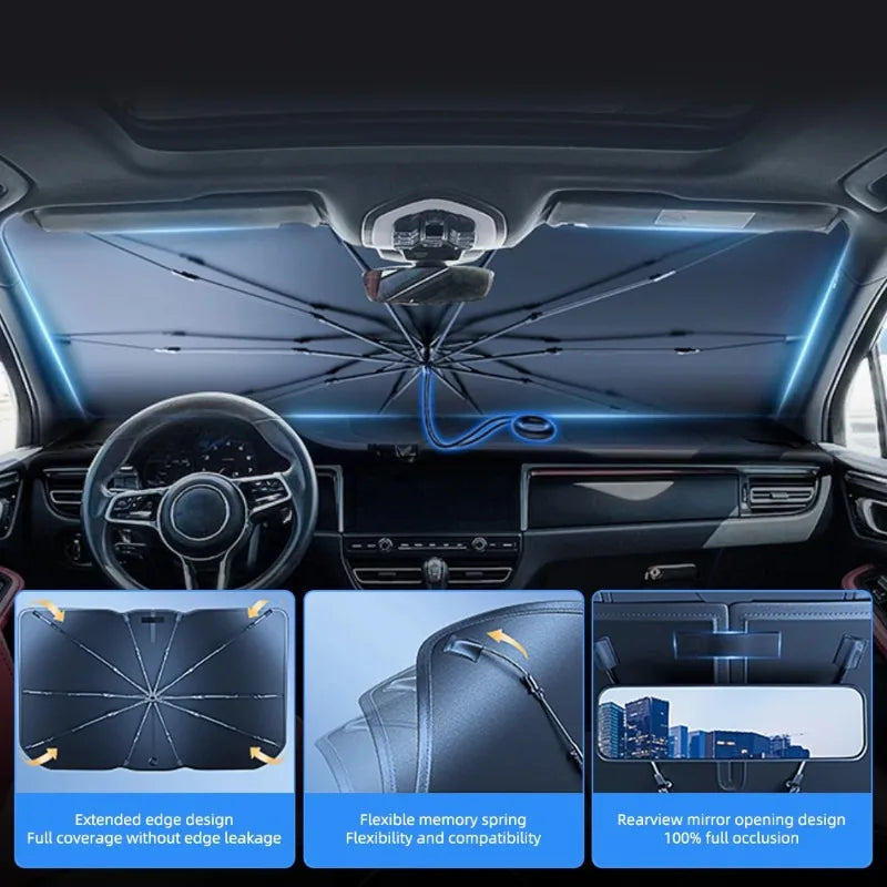 2024 Premium Car Windshield Sun Shade Umbrella for Ultimate UV Protection and Heat Control