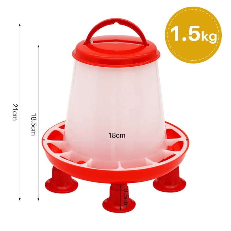 Poultry Feeder Automatic Drinker Bucket &ndash; 3L Capacity 1.5kg feeder bucket