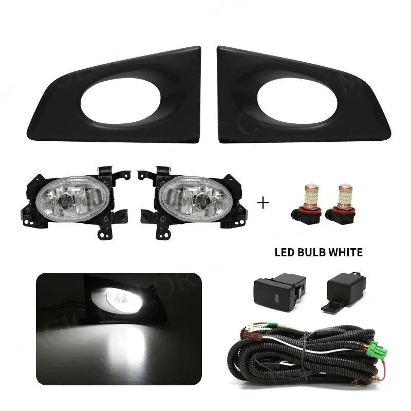 For Honda Fit Jazz G Type 2008 2009 2010 Fog Lamp Headlight Car Front Bumper Fog Light Assembly With LHD/RHD Wires Switch 2Pcs by InterCyprus Trading Ltd