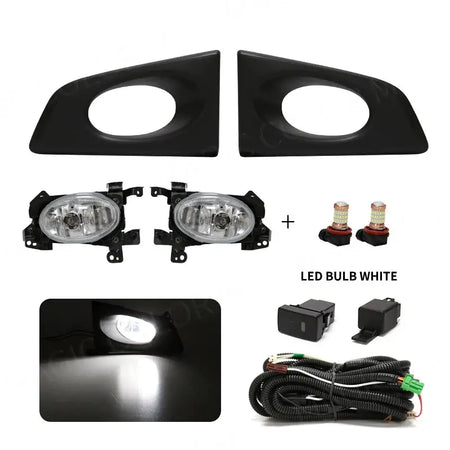 For Honda Fit Jazz G Type 2008 2009 2010 Fog Lamp Headlight Car Front Bumper Fog Light Assembly With LHD/RHD Wires Switch 2Pcs by InterCyprus Trading Ltd