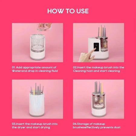 Electric Makeup Brush Cleaner &ndash; Wet And Dry Cleaning