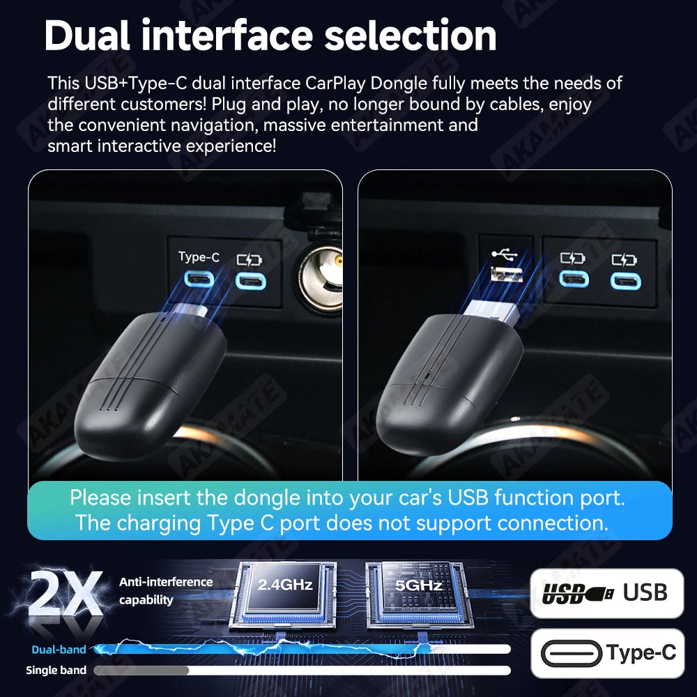 2in1 Wireless CarPlay Dongle &ndash; Wired To Wireless CarPlay