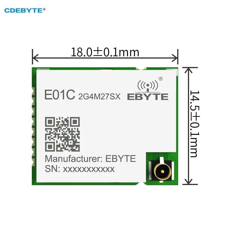 CDEBYTE Si24R1 24G RF Wireless Module E01C2G4M27SX 27dBm
