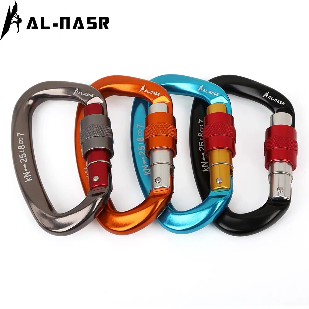 25KN Climbing Carabiner Screw Locking Gate Carabiner Heavy Duty D-shape... 25KN Climbing Carabiner Screw Locking Gate Carabiner Heavy Duty D-shape...