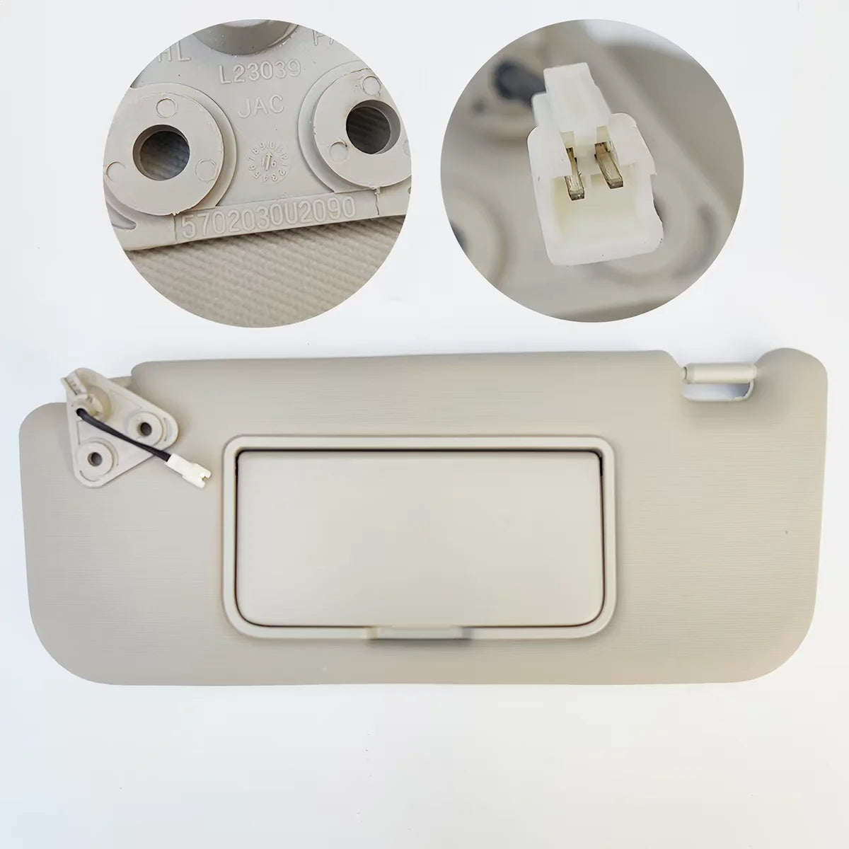 Front Sun Visor Vanity Mirror With Light For JAC J4 J5 J6 5702030U2090 by InterCyprus Trading Ltd