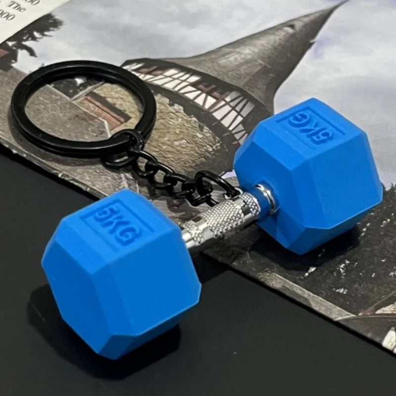2025 Barbell Keychain - Silicone Dumbbell Gifts for Gym Lovers Dumbbell-blue
