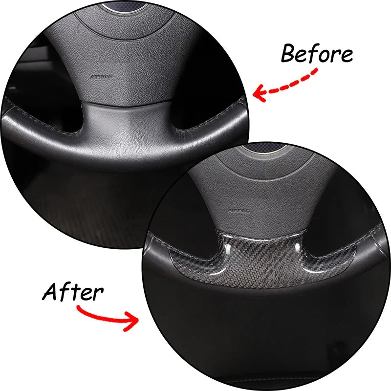 Наклейка на крышку рулевого колеса из углеродного волокна Chevrolet Corvette C6