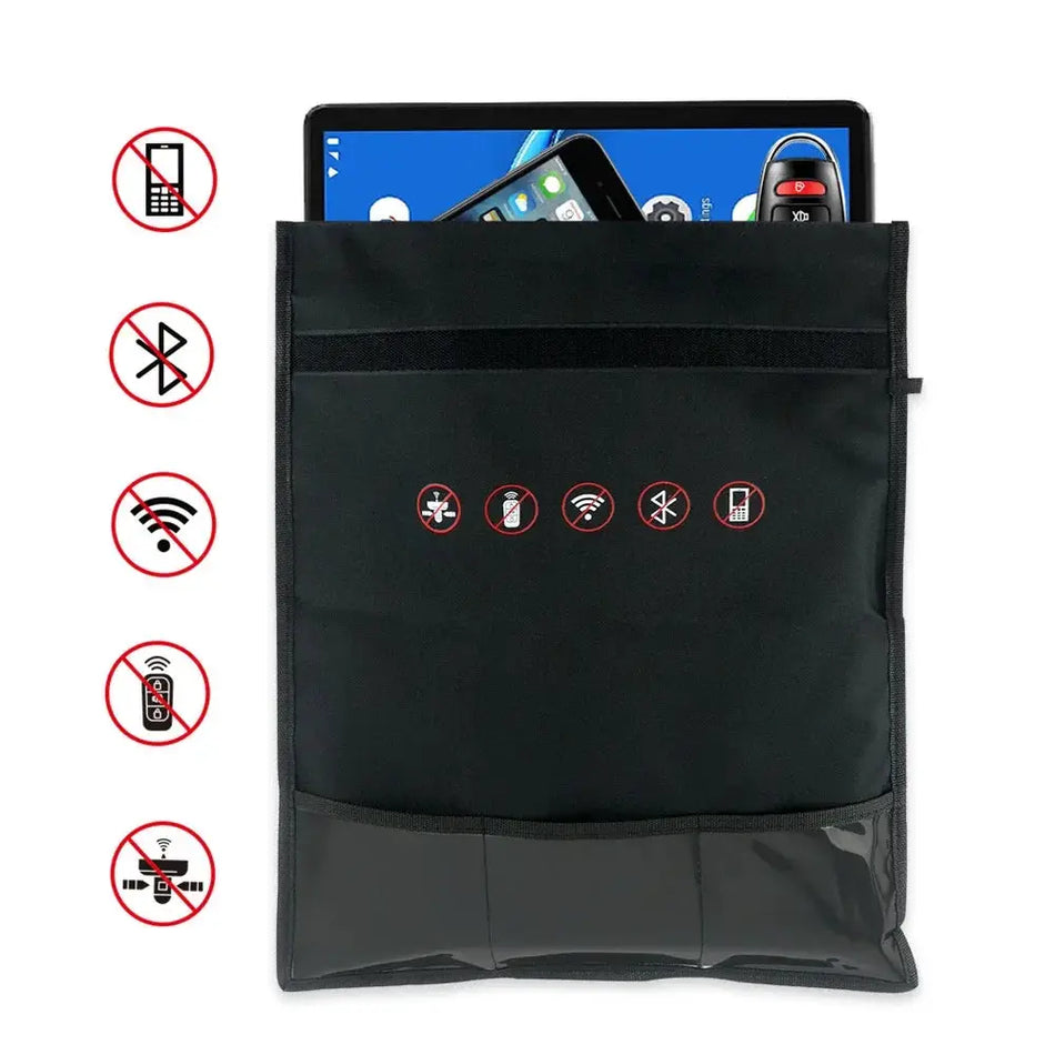 Signal Blocking Faraday Bag For Phones And Keys Pouch by InterCyprus Trading Ltd