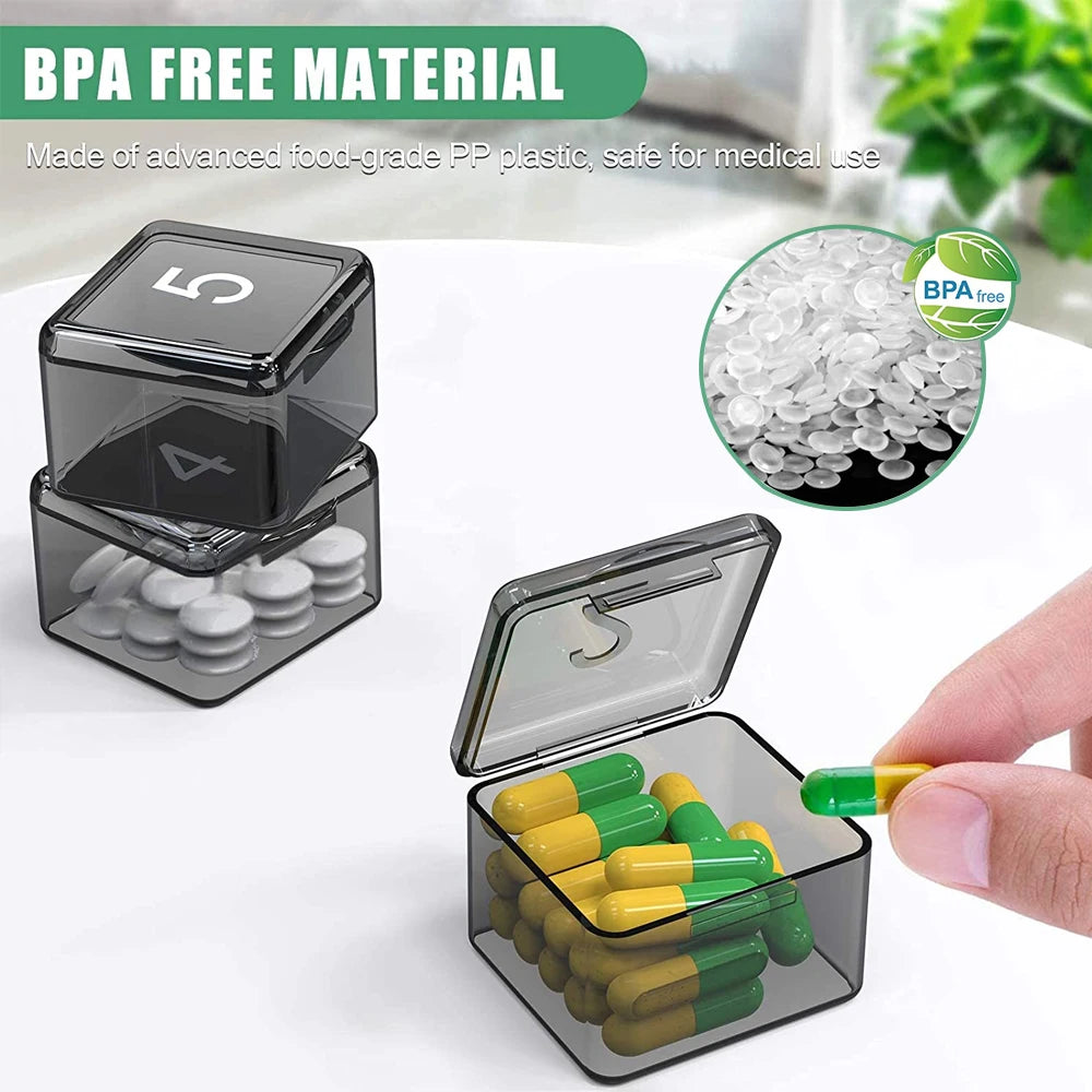 30-Day Large Compartment Monthly Pill Organizer for Vitamins and Medication, BPA-Free Pill Case