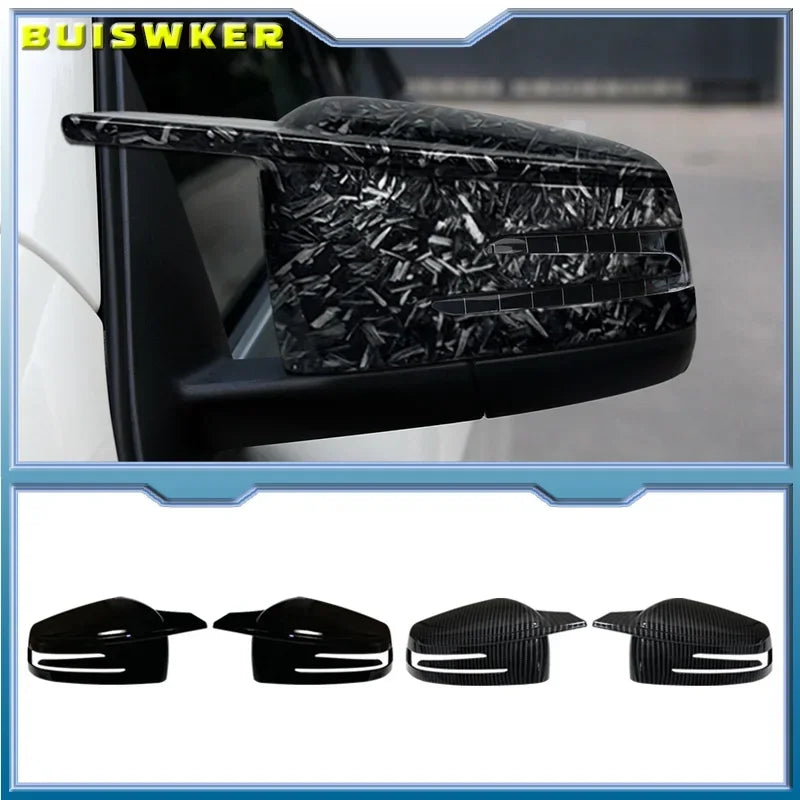 Coperture per specchietti in fibra di carbonio a due pezzi per Mercedes Benz