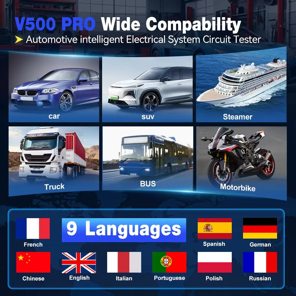 VDIAGTOOL V500Pro &ndash; All In One Car Electrical Tester Kit