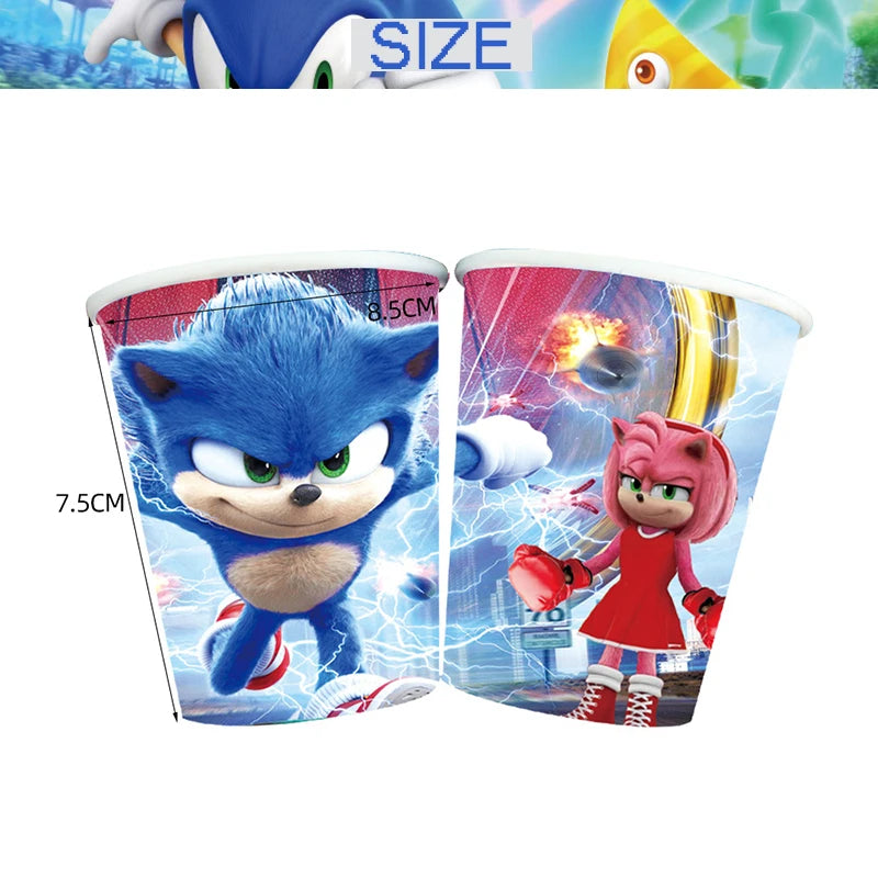 Sonic Party Supplies Set - Boys Birthday Decorations - Paper Tableware & Gift Bags - Cyprus