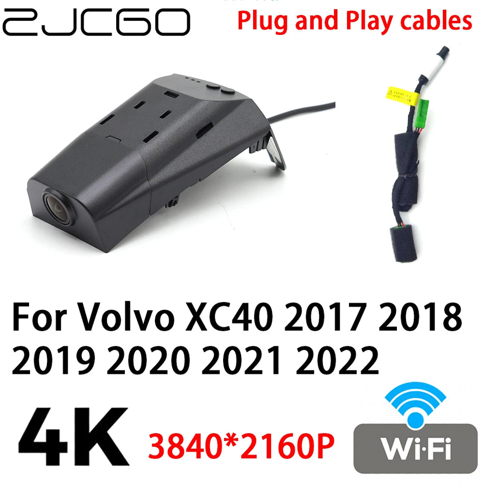 Volvo XC40 2017-2022 için 4K 2160P Araç DVR Dash Cam Sistemi