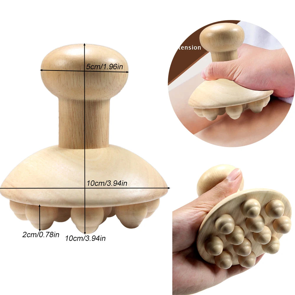 Wood Therapy Mushroom Massage Tool &ndash; Natural Anti-Cellulite Solution 1