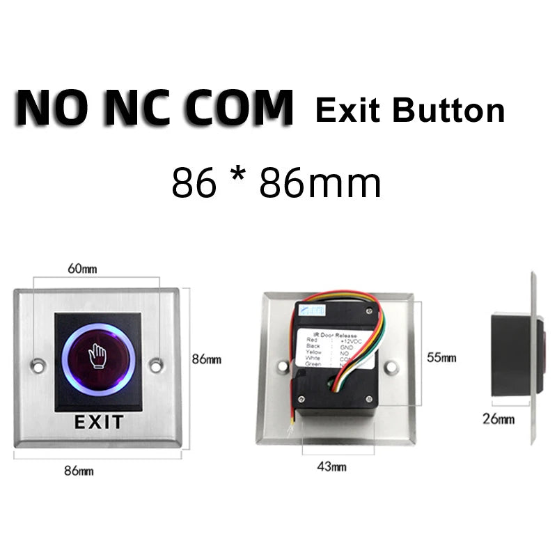 GH80B/GH70B/K10/29NT-W Exit Button &ndash; No Touch Release