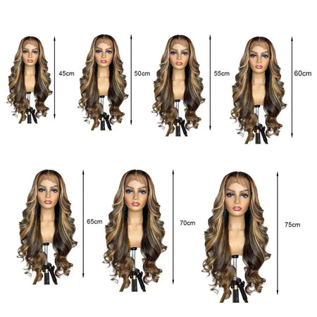 Long Curly Gradient Colour Wig for Women - Natural Looking, Heat-Resistant Hair