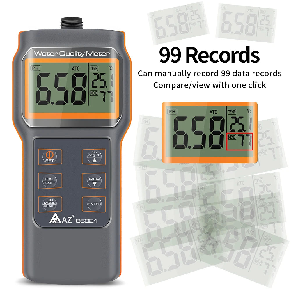 Aquaculture Water Quality Tester AZ86021 &ndash; PH Meter And Temp