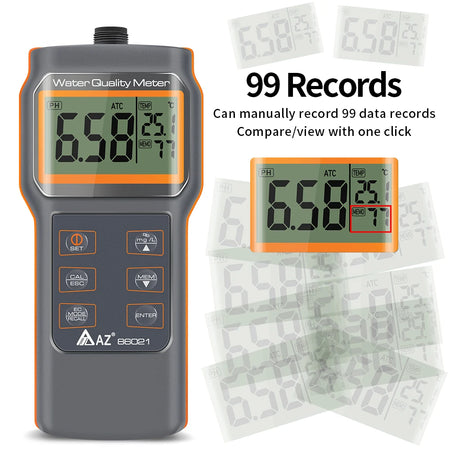Aquaculture Water Quality Tester AZ86021 &ndash; PH Meter And Temp