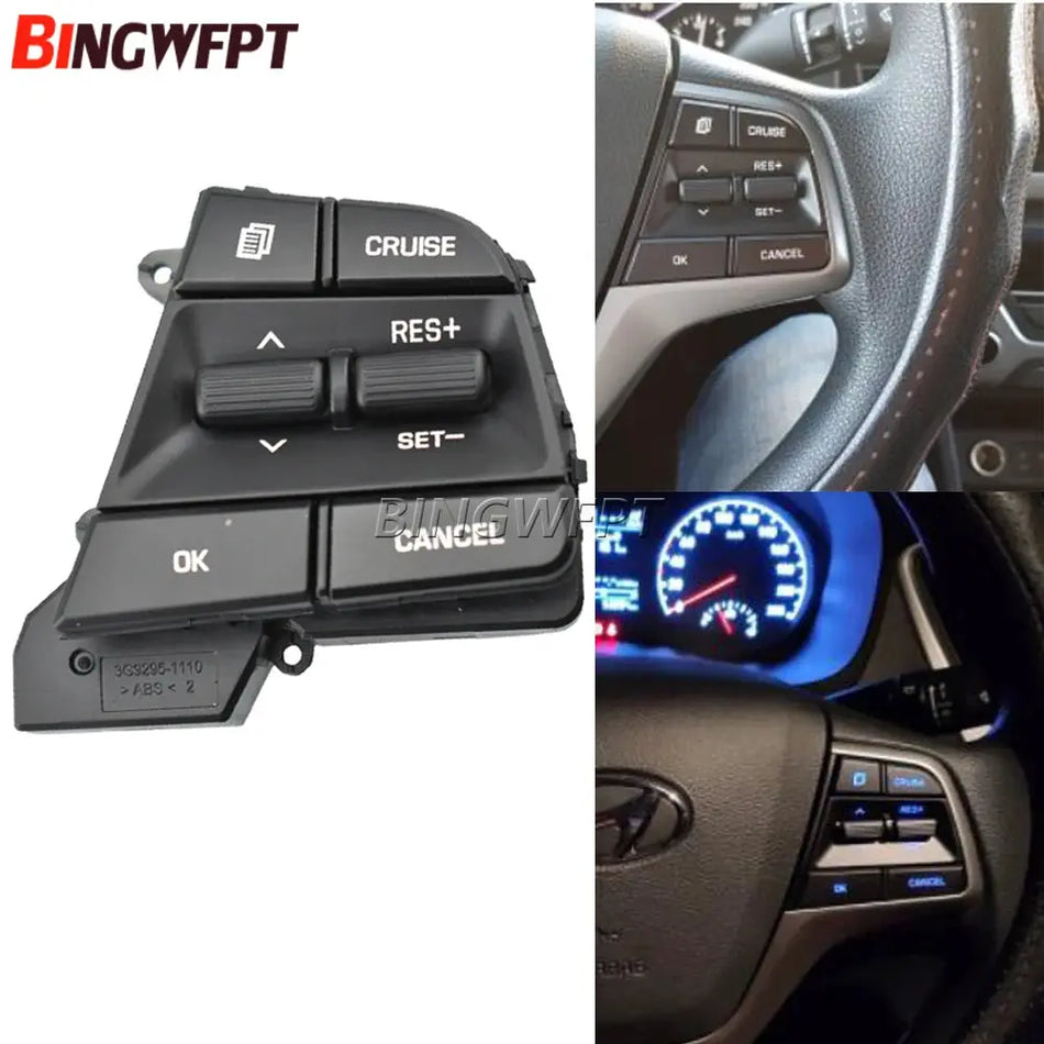 Cruise Control Multifunction Steering Wheel Button Switch For Hyundai Movable Collar Solaris 1.6L 2017 2018 2019 2020 2021 2022 by InterCyprus Trading Ltd