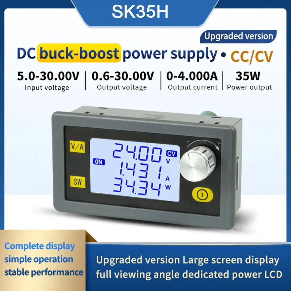 DC-DC Buck-Boost Měnič CC/CV Nastavitelný Regulátor 6-36V na 5-30V